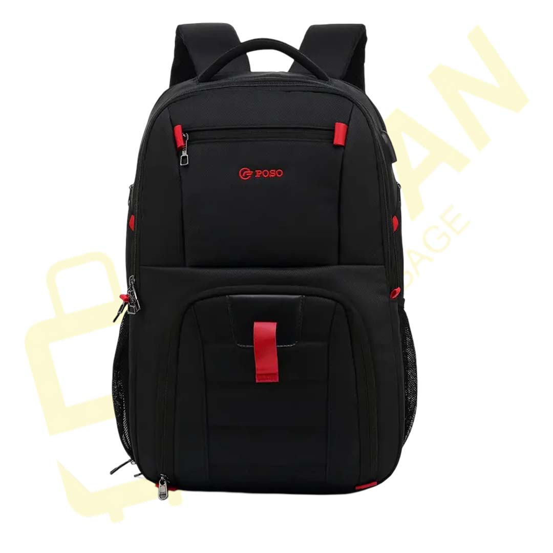 POSO PS-501 Laptop Backpack | Slim, Water-Resistant 17.3" Laptop Bag | Lightweight Travel Backpack